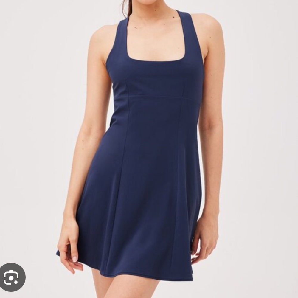 NWT Outdoor Voices Blue Dress Cross Back Tennis Golf Cross Straps